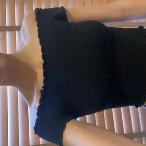 Black off the shoulder top